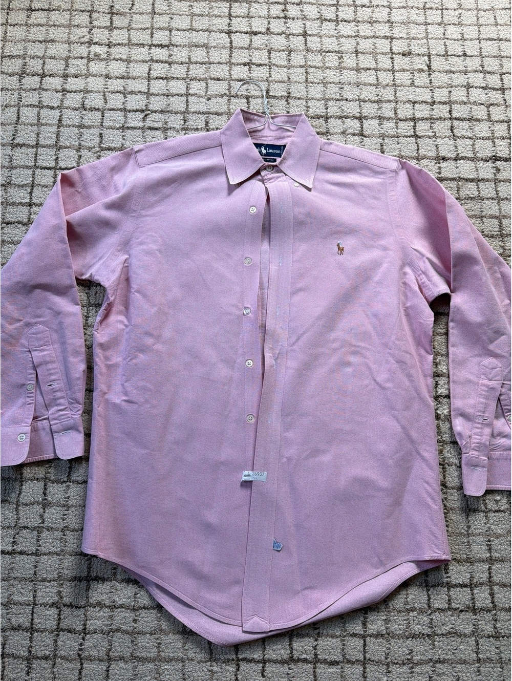 Men’s vintage 90s Ralph Lauren Pink Button Up Preppy Academia Streetwear Shirt S